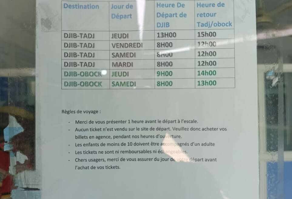Horaires du Départ du Ferry